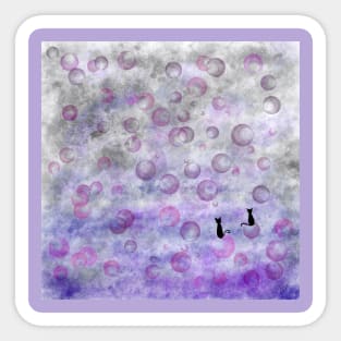 Wall of purple bubbles Sticker